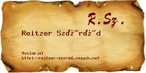 Reitzer Szórád névjegykártya
